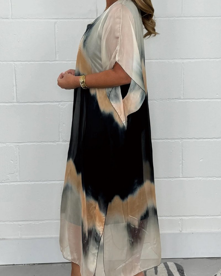 ANDEA - Chiffon Maxi Dip Dye Dress