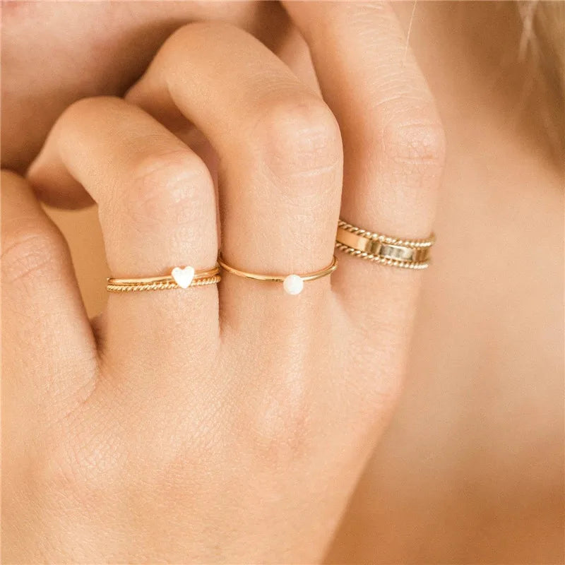 Fine Heart Stacking Ring