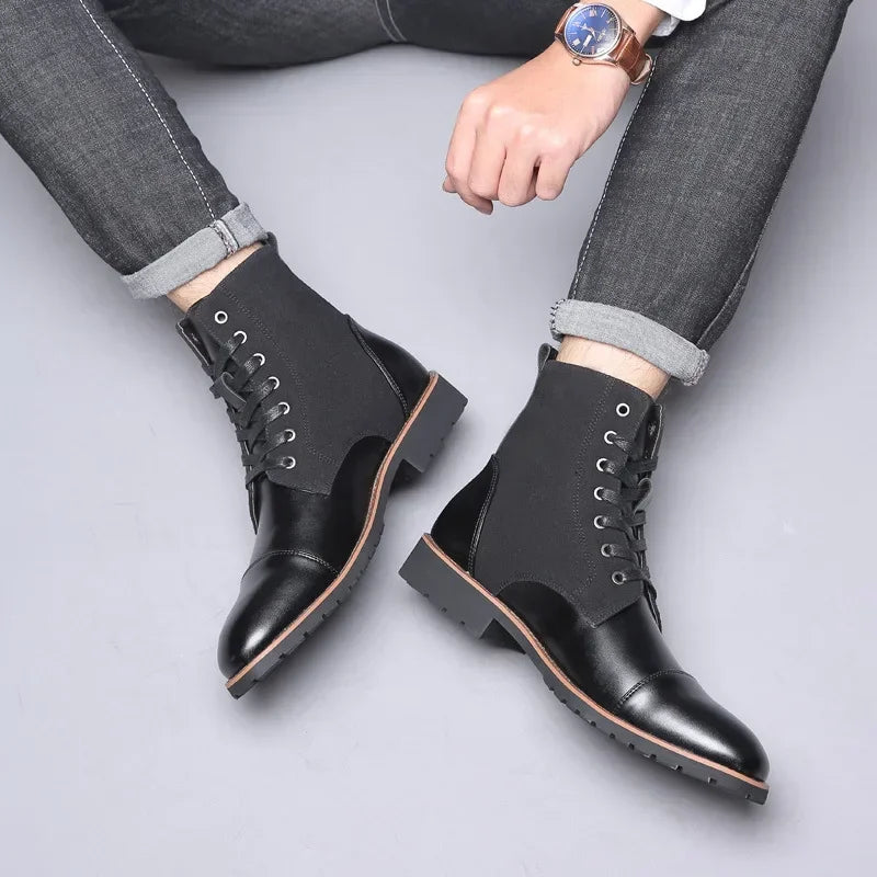 Rockport Crown Leather Lace-up Boots