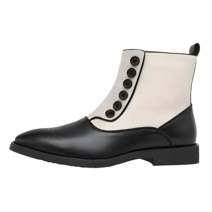 Raffaele Modigliani Elegant Two-Tone Spectator Ankle Boots