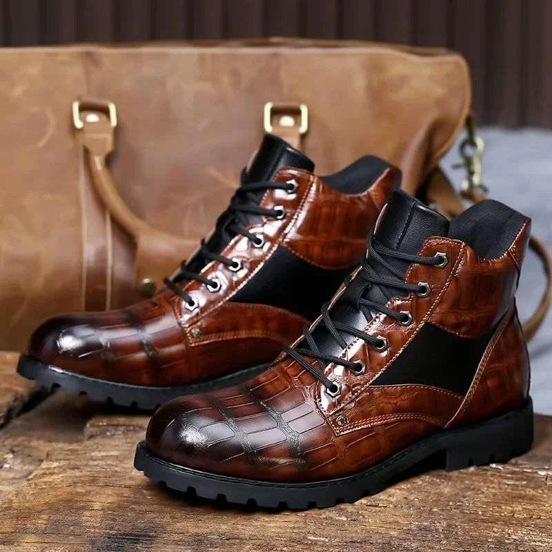 Jacopo Bellini Croc Leather Boots