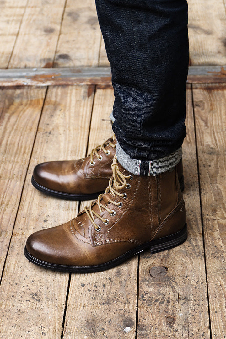 William Hogarth Leather Lace-up Boots