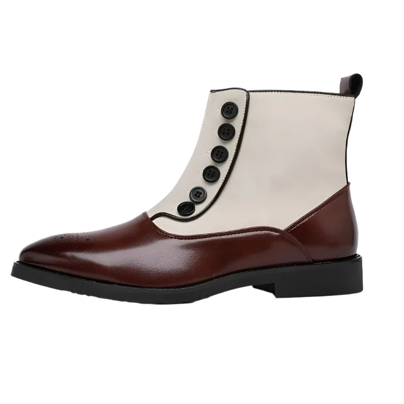 Raffaele Modigliani Elegant Two-Tone Spectator Ankle Boots