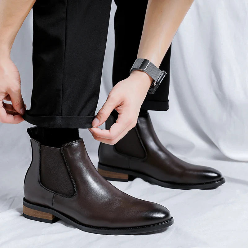 Antonio Alciati Leather Chelsea Boots