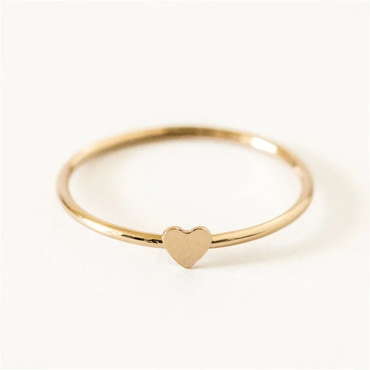 Fine Heart Stacking Ring