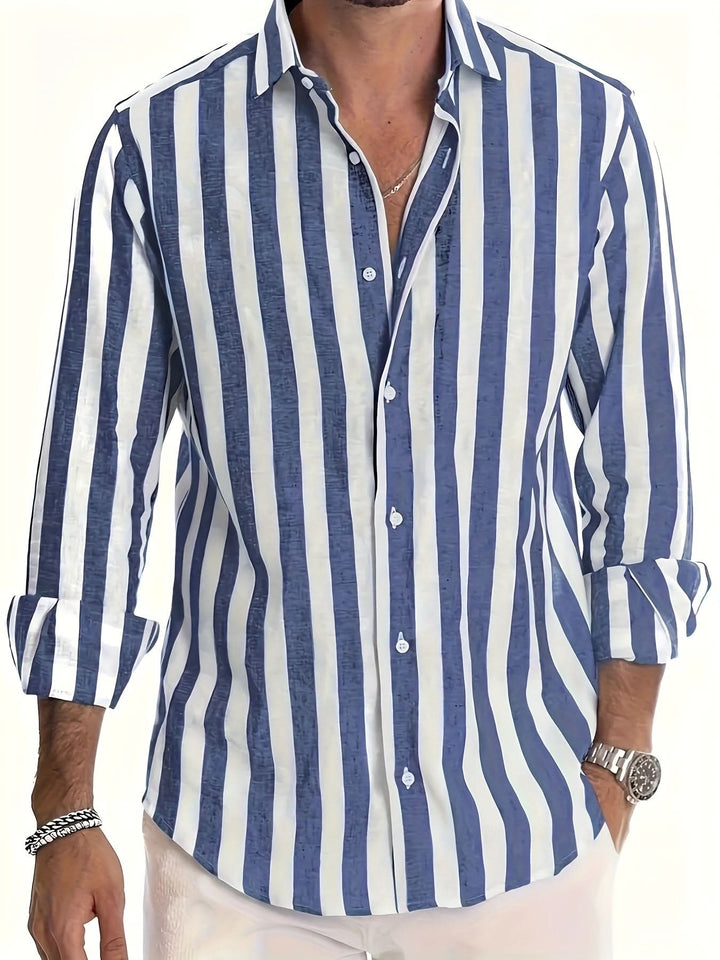 Harold™ | Vibrant Striped Long Sleeve Shirt