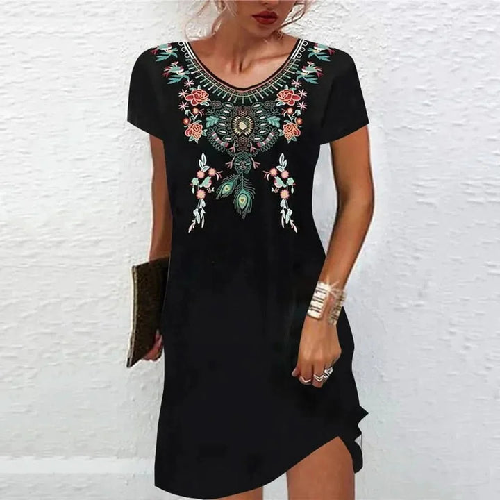 Zara™ | Bohemian Embroidered Viscose Dress