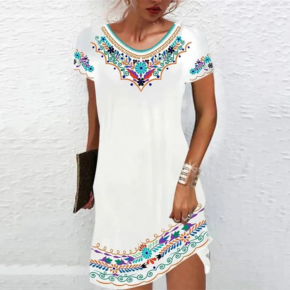 Zara™ | Bohemian Embroidered Viscose Dress