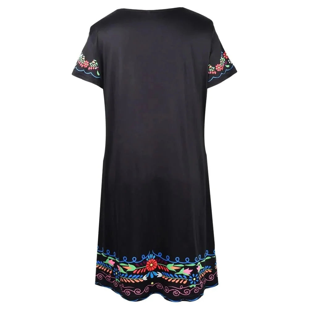 Zara™ | Bohemian Embroidered Viscose Dress